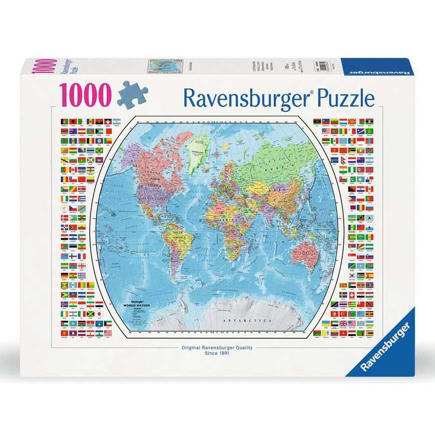 Ravensburger Political World Map 1000pc Jigsaw Puzzle 